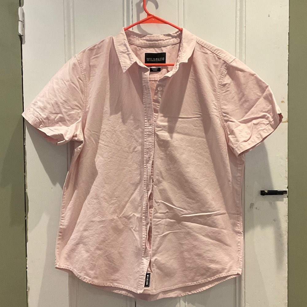 Wildfang Light Pink Button Down Shirt XL